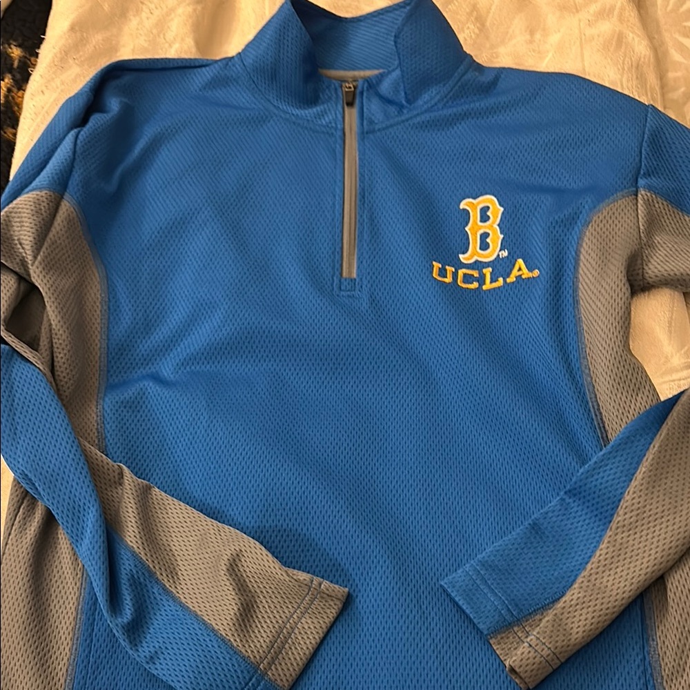 UCLA Blue and Gray Quarter-Zip Pullover